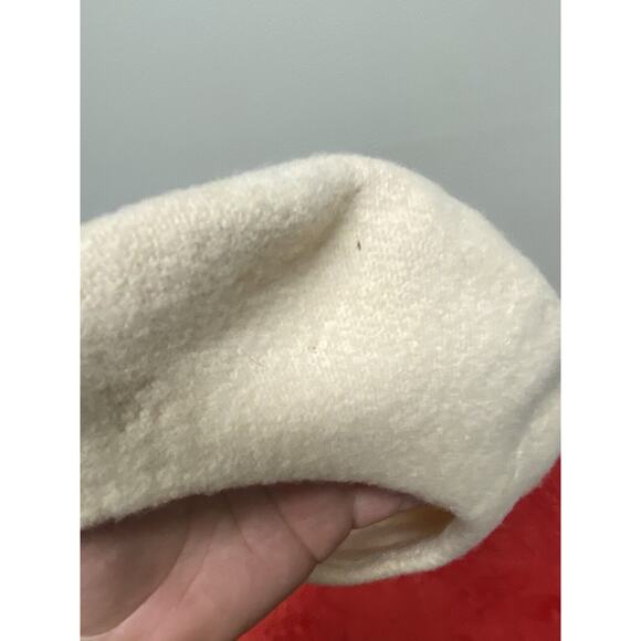 Womens Vintage The Broadway 100% Wool Ivory White Beret Paris Cute Fashion Hat - Picture 3 of 11